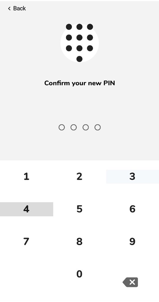confirm PIN
