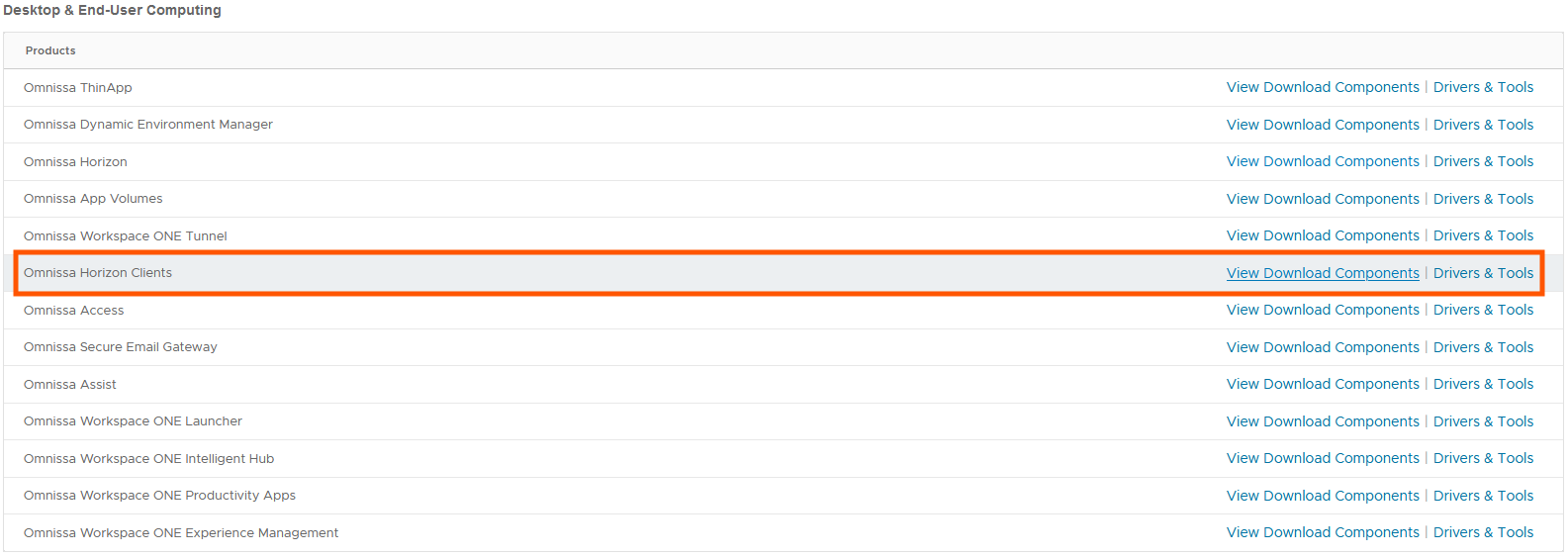 Screenshot of omnissa site