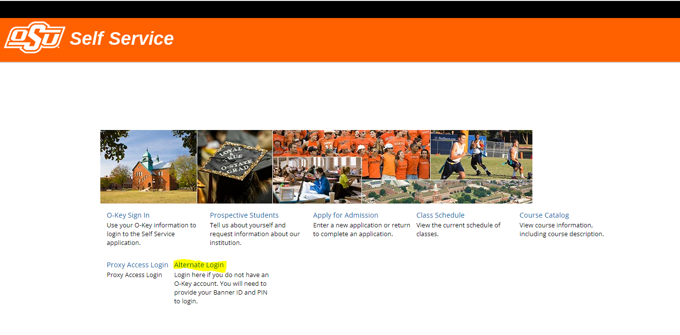 alternate login page alternate login page