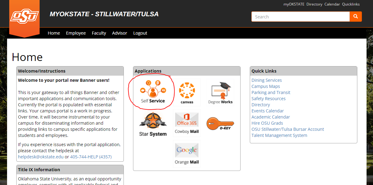 self service button page self service button page