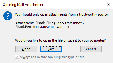 opening mail attachment prompt