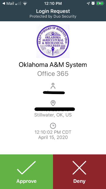 Duo Approve login