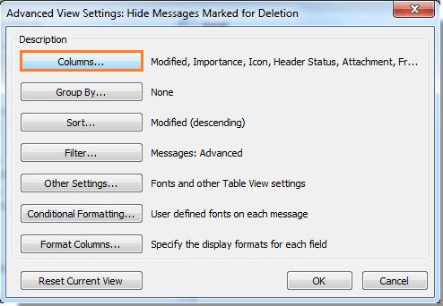 Advanced View Settings