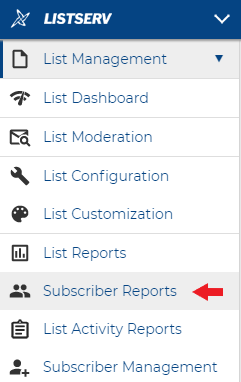 List management menu