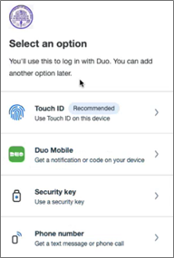 Adding options for MFA