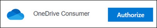 OneDrive Authorize button