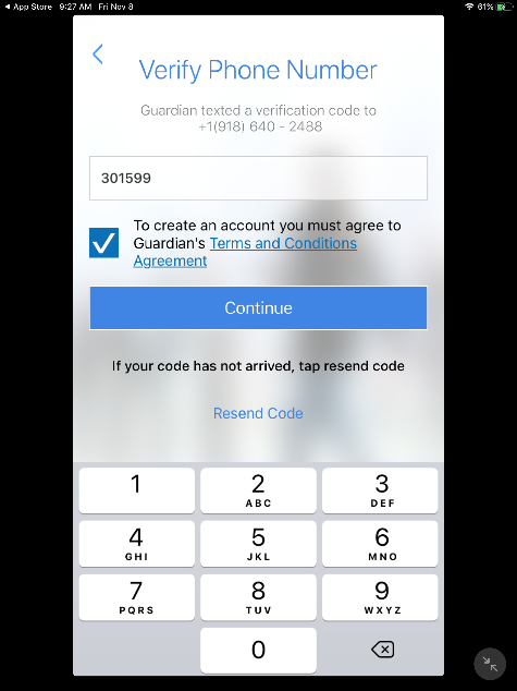Rave Mobile - Verify Phone Number