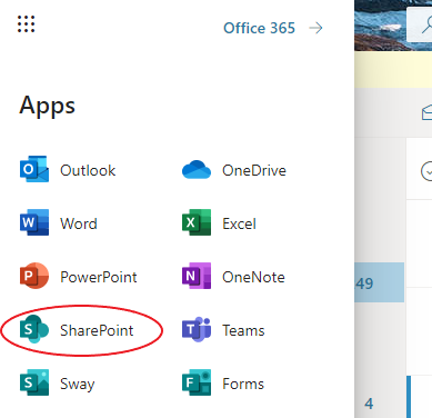 SharePoint location in sidebar