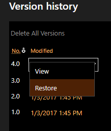 Restore option