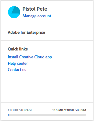 Quick Links selection