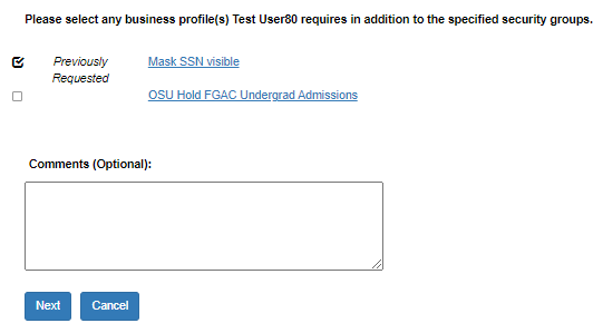 Business Profiles page