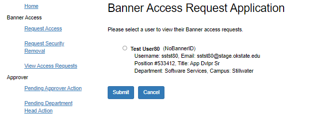 Security removal search results page.