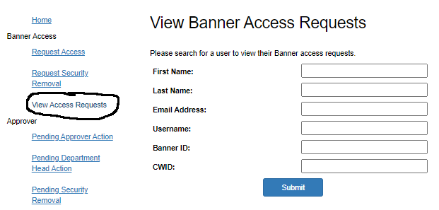 View Access Requests
